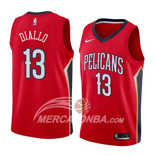 Maglia NBA New Orleans Pelicans Cheick Diallo Statement 2018 Rosso
